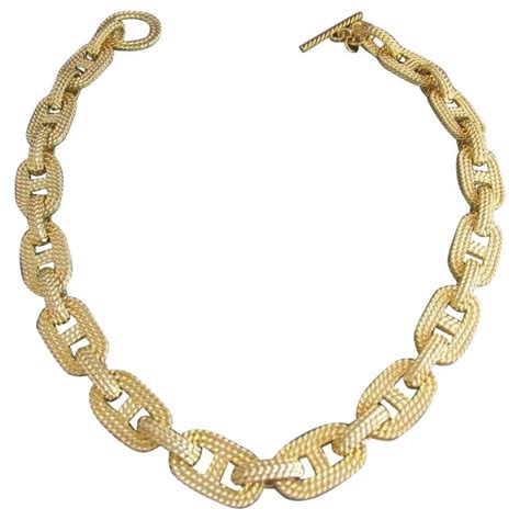 vintage givenchy gold tone choker|Vintage Givenchy Gold Necklace .